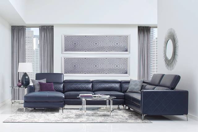 Via Sorrento Navy 4 Pc Sectional - Thumbnail - Image 2