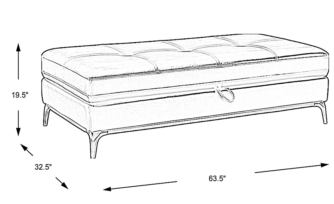 Via Sorrento Storage Ottoman