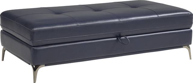 Via Sorrento Navy Storage Ottoman - Thumbnail - Image 1