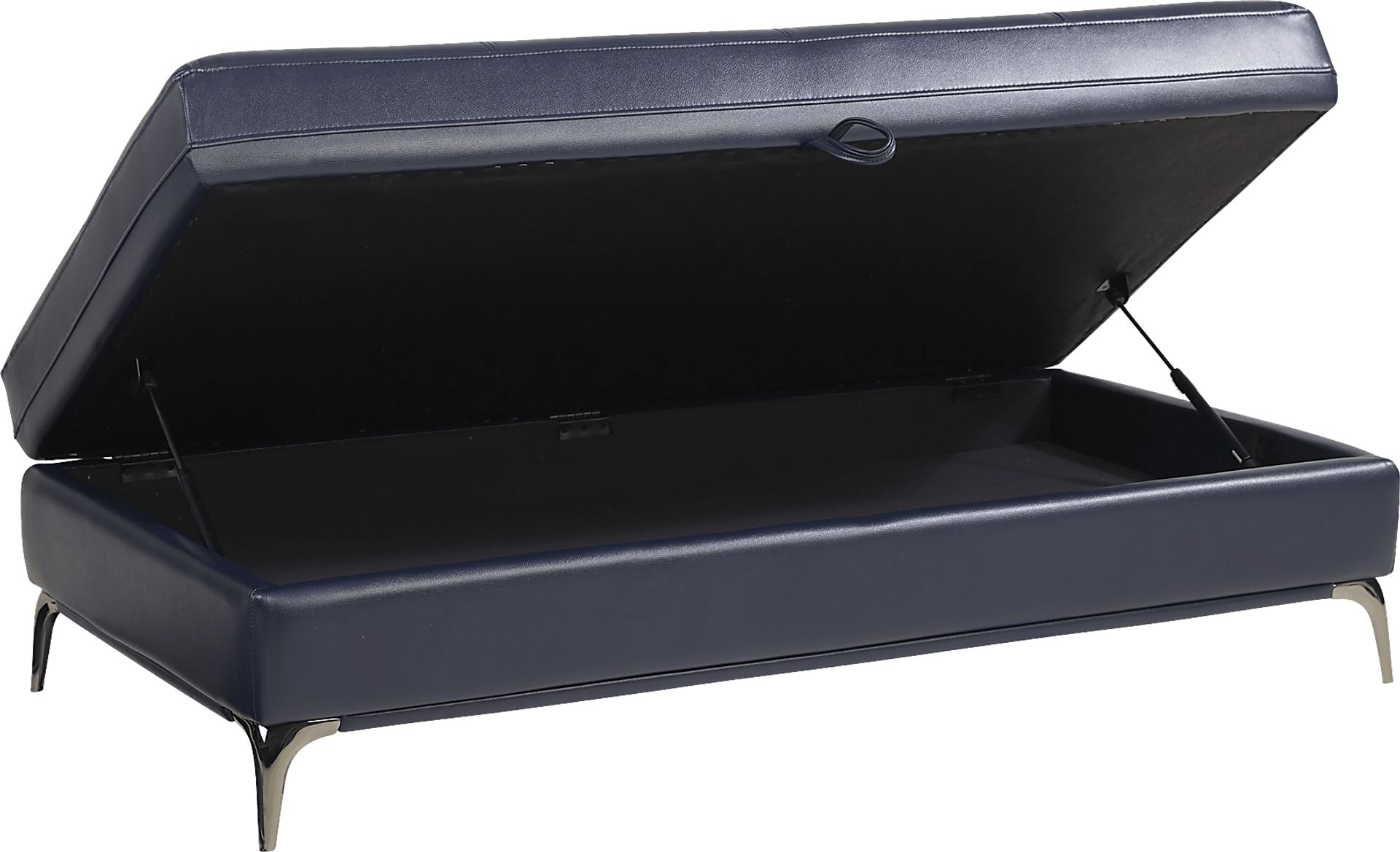 Via Sorrento Navy Storage Ottoman - Image 2