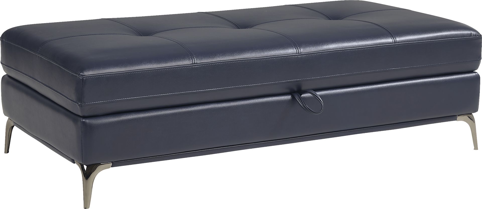 Via Sorrento Navy Storage Ottoman - Image 1