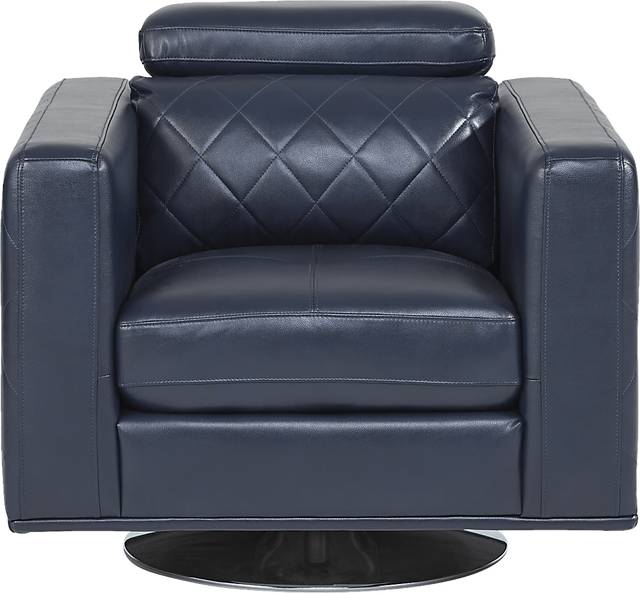 Via Sorrento Navy Swivel Chair - Thumbnail - Image 2