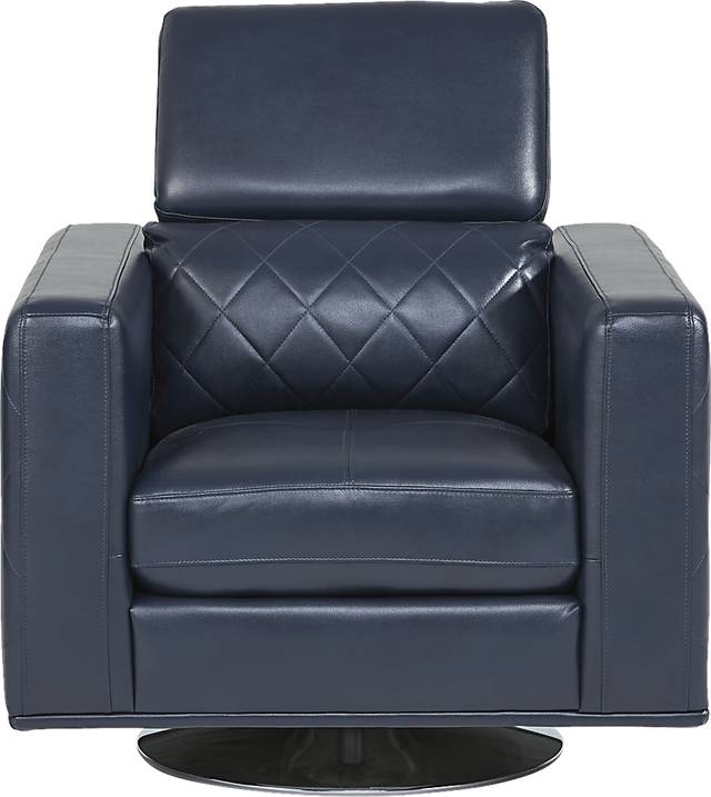 Via Sorrento Navy Swivel Chair - Thumbnail - Image 4