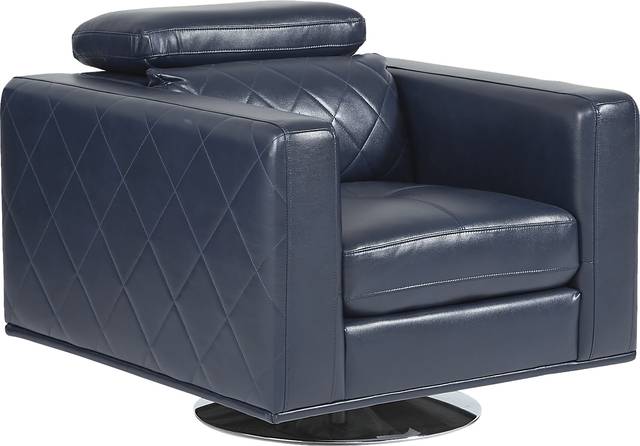 Via Sorrento Navy Swivel Chair - Thumbnail - Image 1
