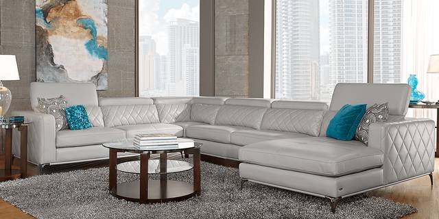 Via Sorrento Platinum 4 Pc Sectional - Thumbnail - Image 2