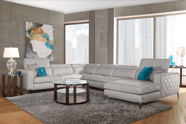 Via Sorrento Platinum 4 Pc Sectional - Thumbnail - Image 2