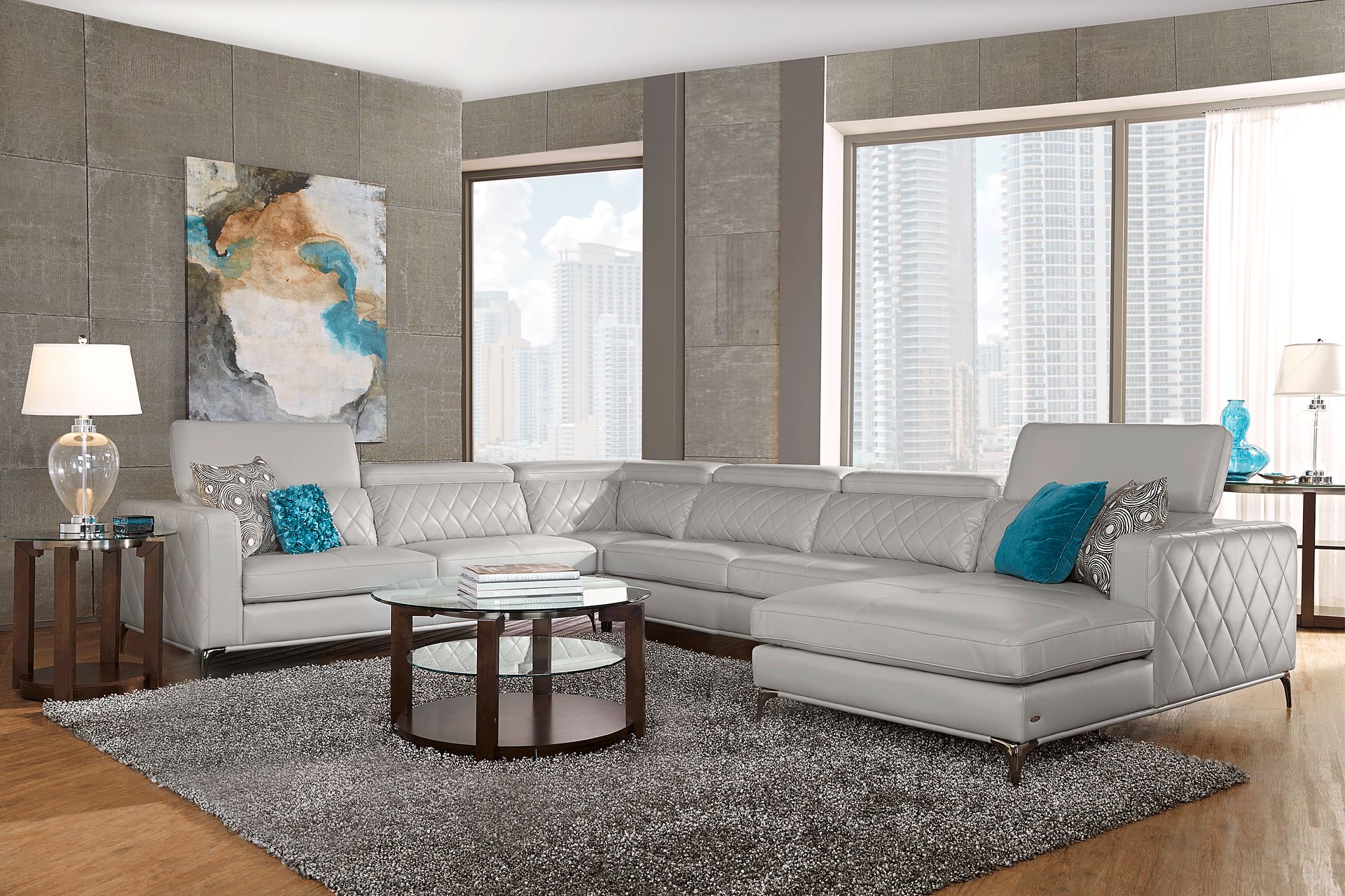 Via Sorrento Platinum 4 Pc Sectional - Image 2