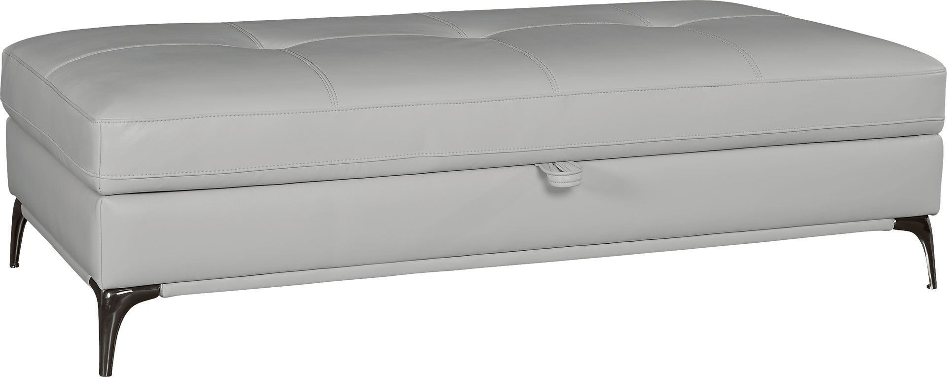 Via Sorrento Platinum Storage Ottoman - Image 1