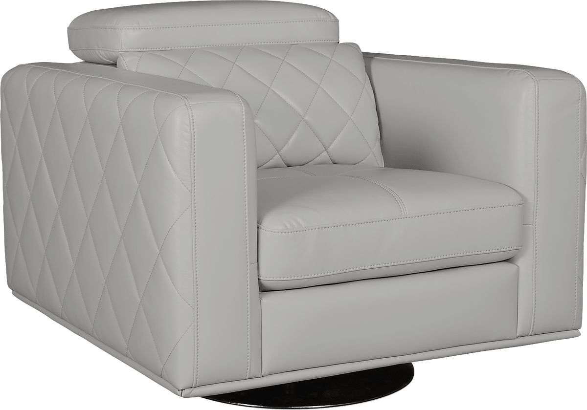 Sofia Vergara Via Sorrento Platinum Beige Polyester Fabric Swivel Chair ...