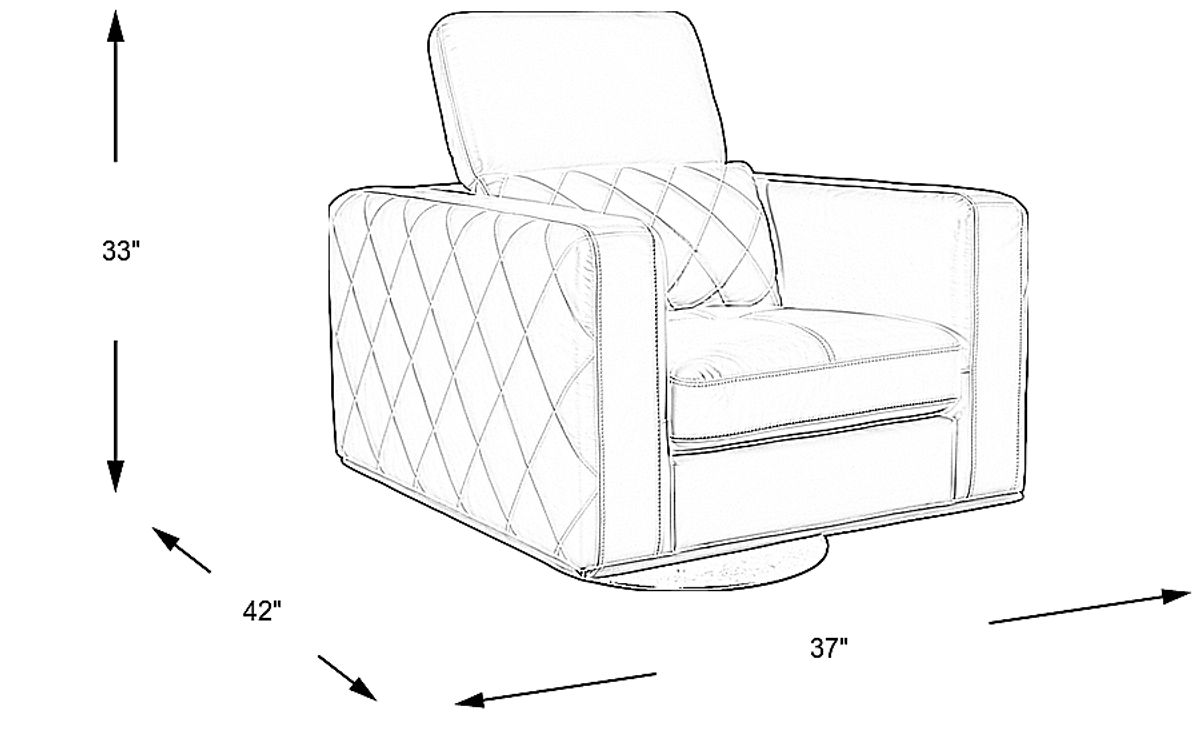 Sofia Vergara Via Sorrento Platinum Beige Polyester Fabric Swivel Chair ...
