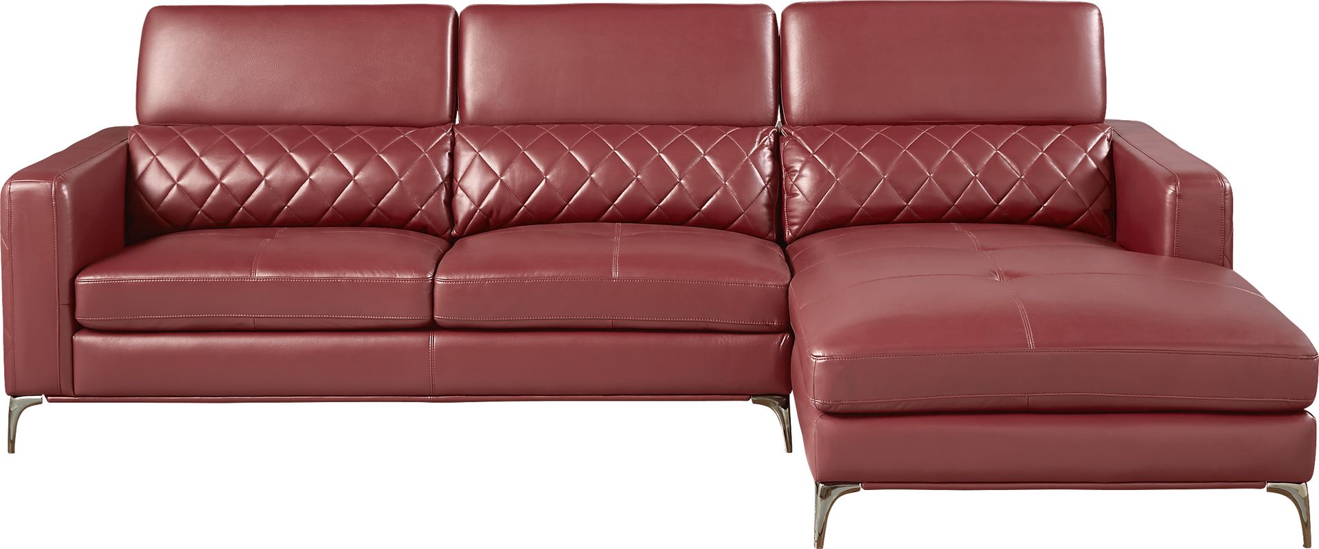 Via Sorrento Red 6 Pc Sectional Living Room Plus 65 in. TV - Image 2