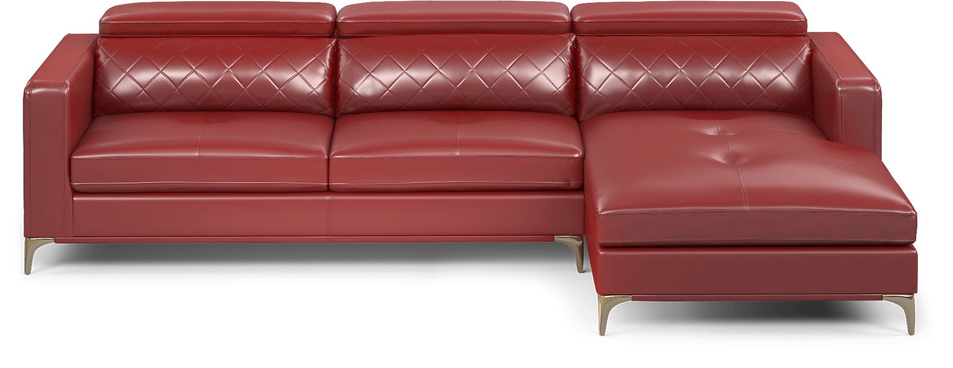 Via Sorrento Red 2 Pc Sectional - Image 3