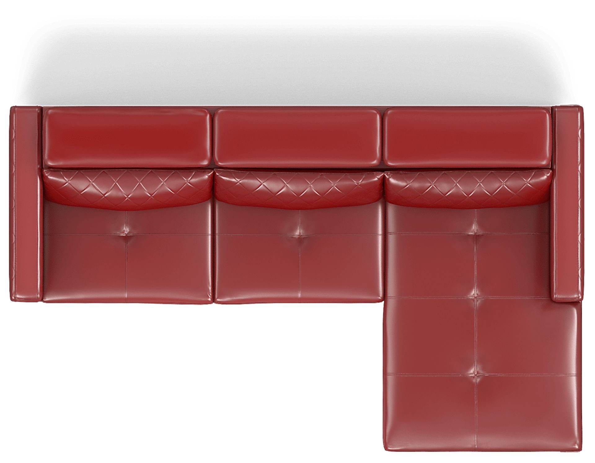 Via Sorrento Red 2 Pc Sectional - Image 4