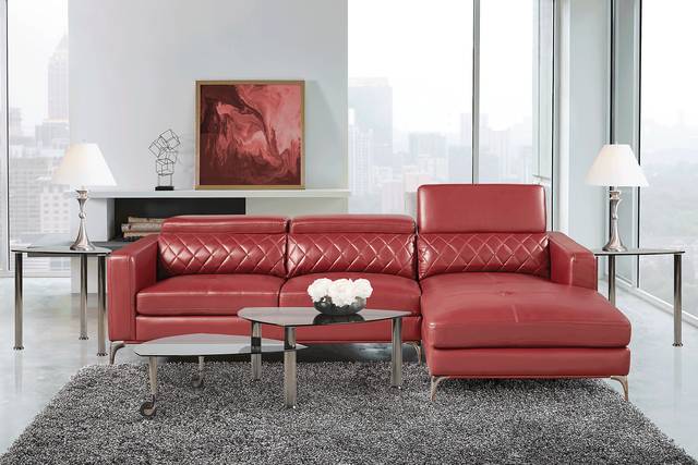 Via Sorrento Red 2 Pc Sectional - Thumbnail - Image 2