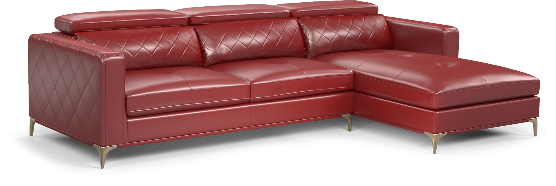 Via Sorrento Red 2 Pc Sectional - Image 1