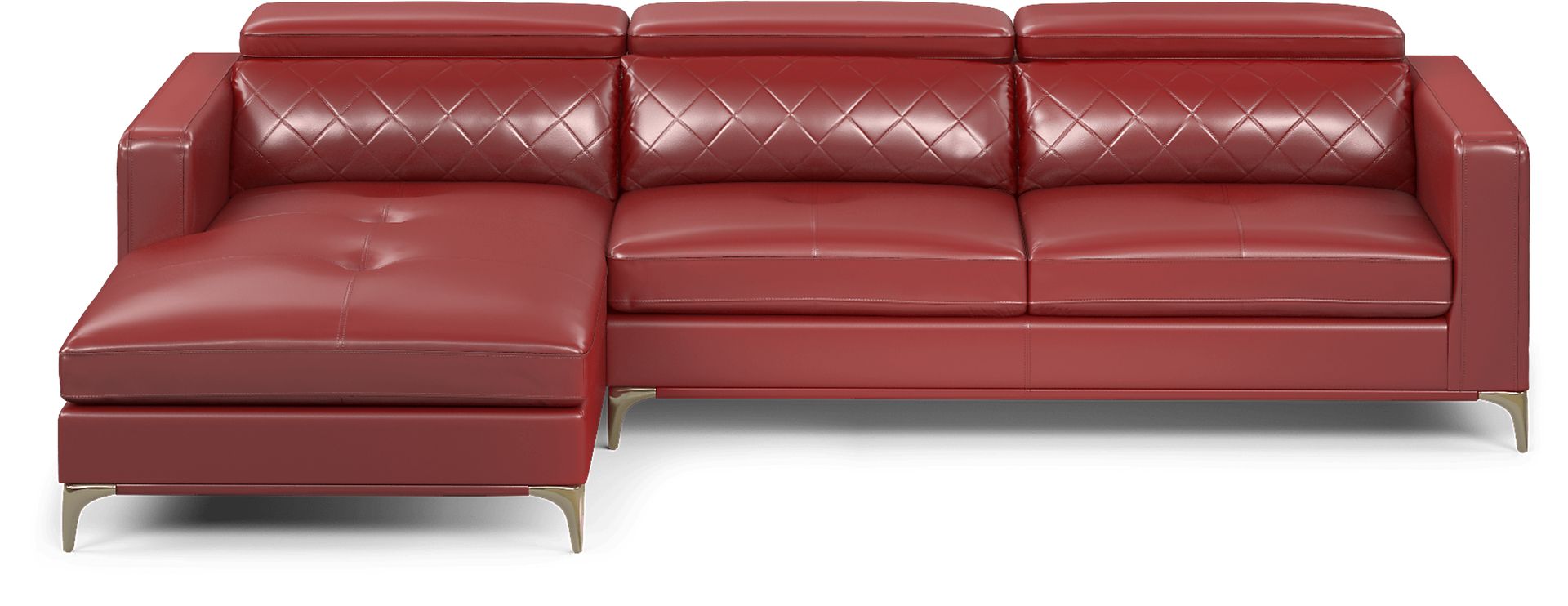Via Sorrento Red 2 Pc Sectional - Image 3