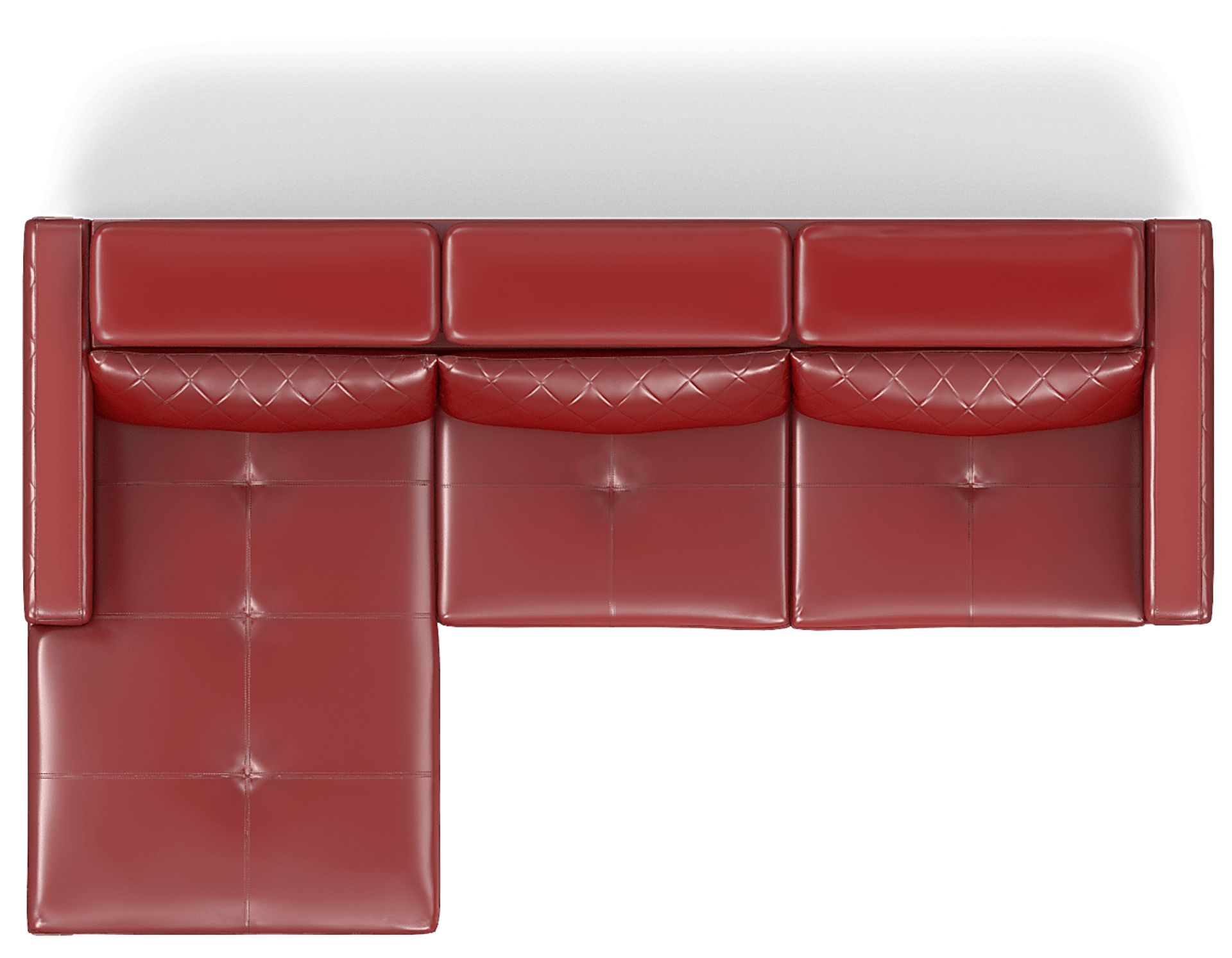 Via Sorrento Red 2 Pc Sectional - Image 4