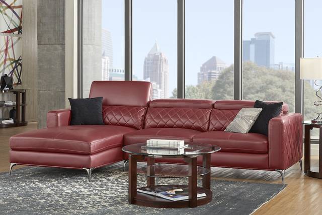 Via Sorrento Red 2 Pc Sectional - Thumbnail - Image 2