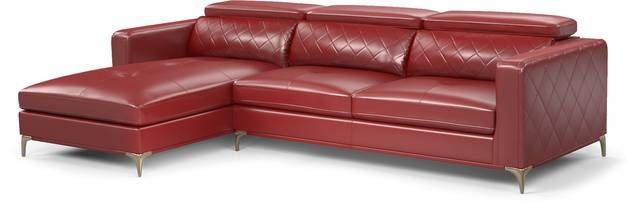 Via Sorrento Red 2 Pc Sectional - Thumbnail - Image 1
