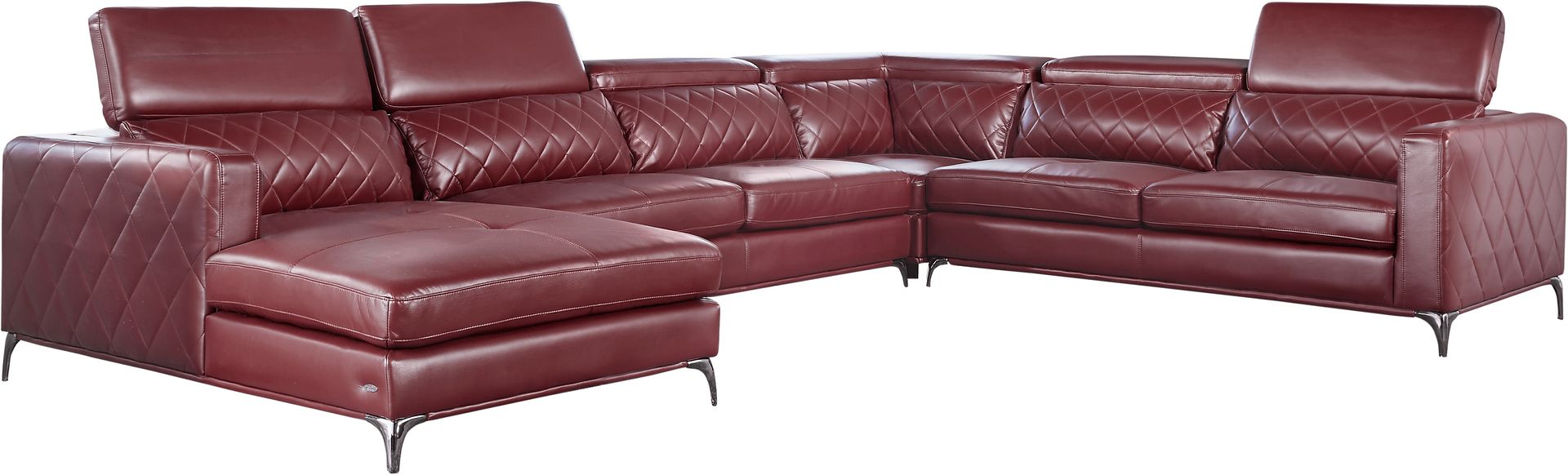 Via Sorrento Red 4 Pc Sectional - Image 1