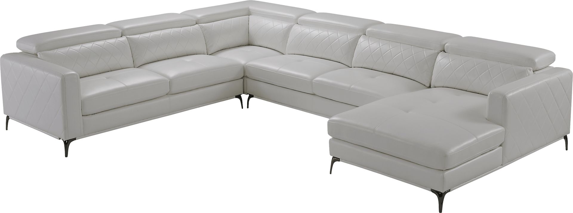 Via Sorrento White 4 Pc Sectional - Image 3