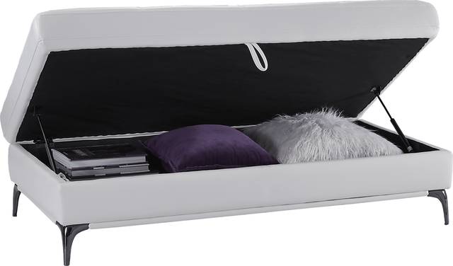 Via Sorrento White Storage Ottoman - Thumbnail - Image 2