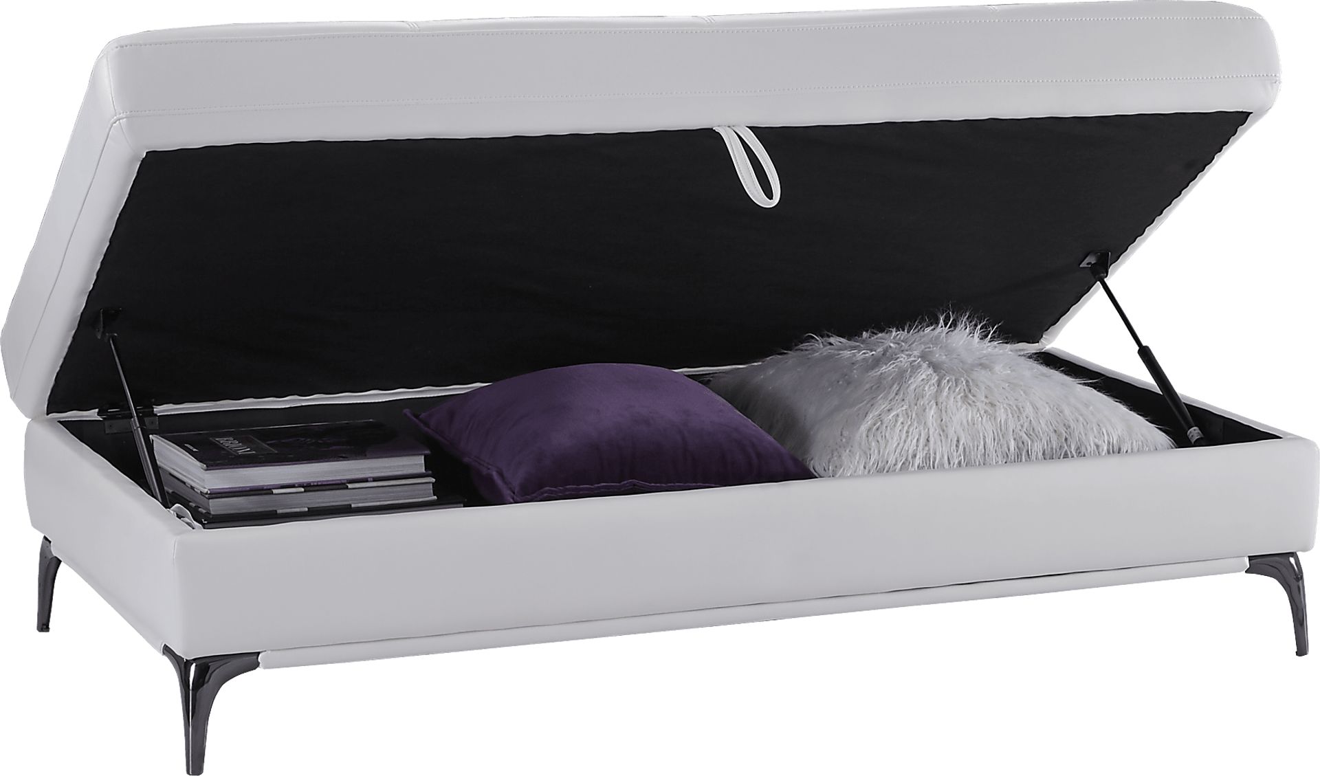 Via Sorrento White 7 Pc Sectional Living Room - Image 9