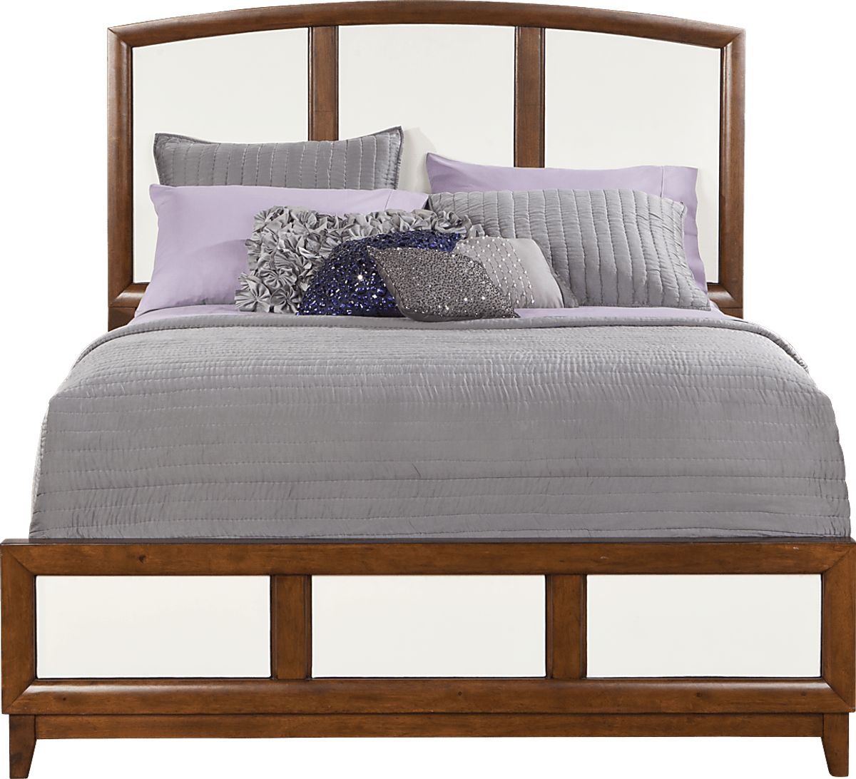 Sofia Vergara Viola Brown Cherry/Vanilla Dark Wood 3 Pc King Bed