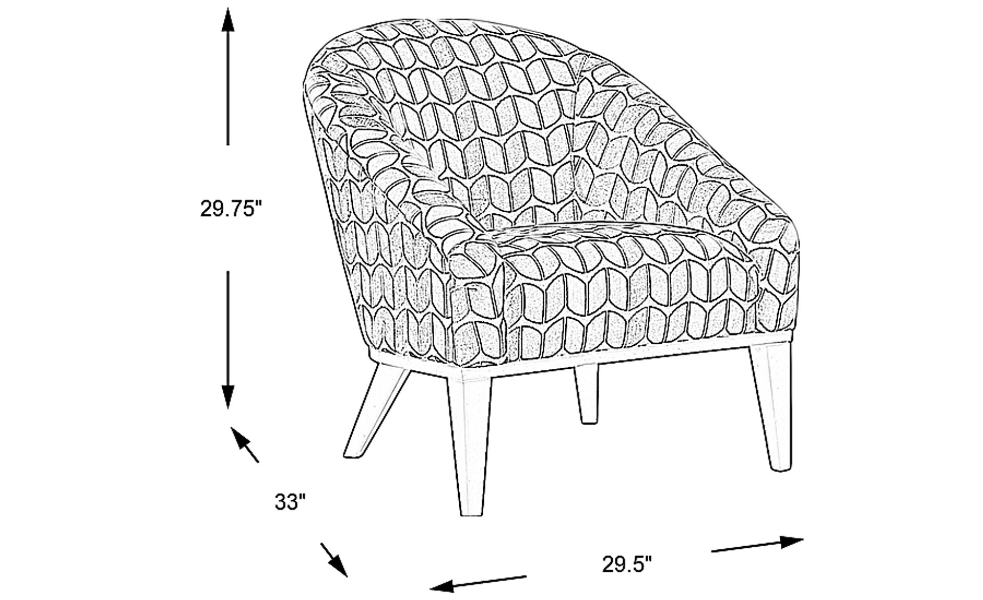 Dimension Image. Please refer to the Dimension Tab on this page for dimension details.