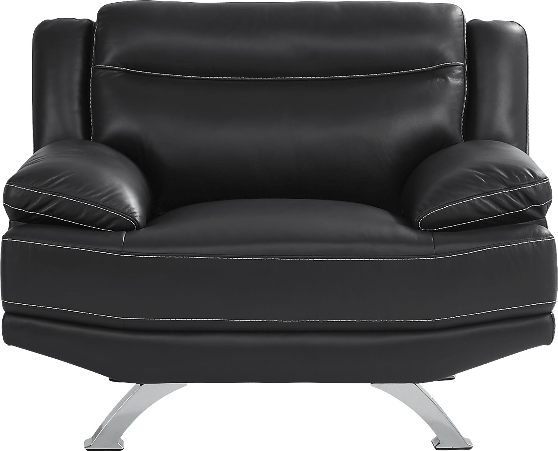 Zamora Black Leather Chair - Image 3