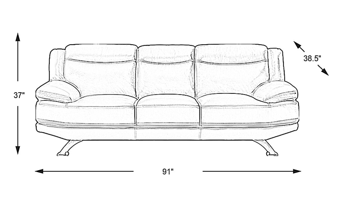 Sofia Vergara Zamora Gray Leather Sofa Rooms to Go