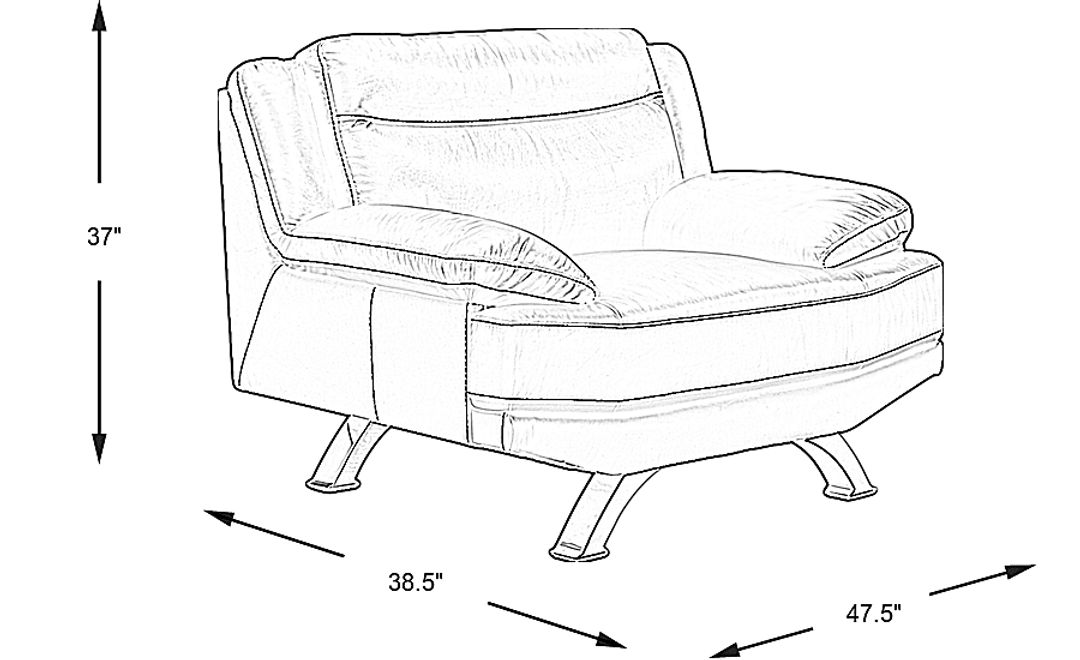 Zamora White Leather Chair