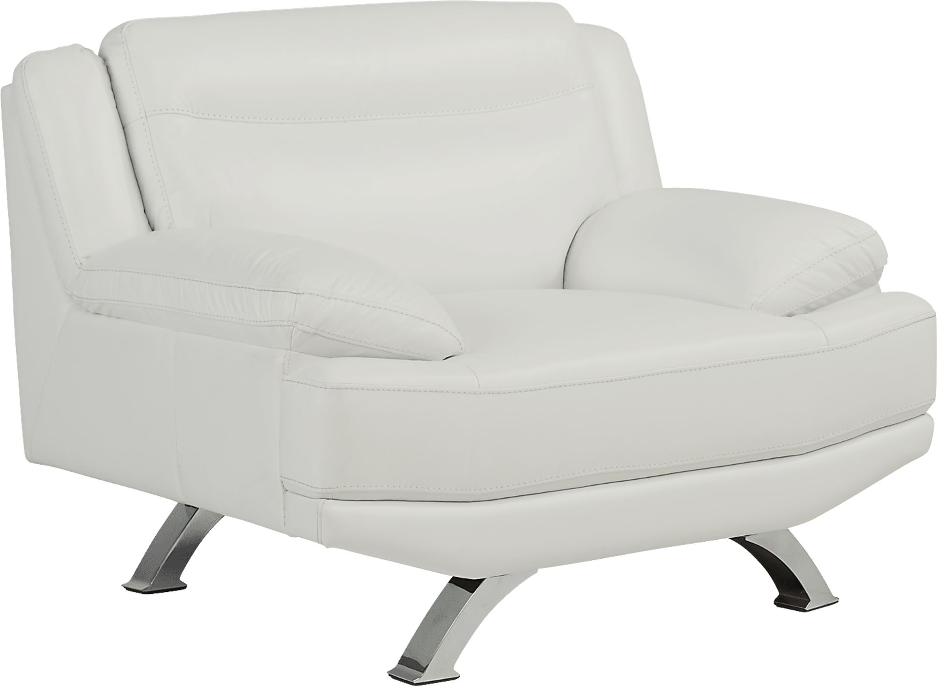 Zamora White Leather 6 Pc Living Room - Image 6