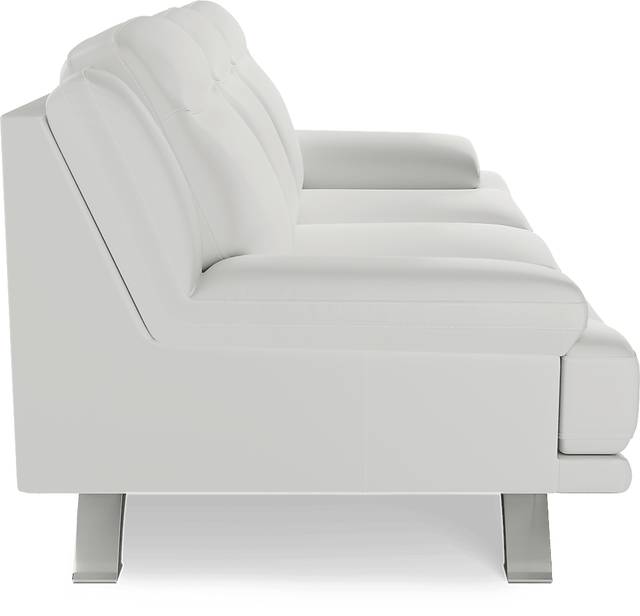 Zamora White Leather Sofa - Thumbnail - Image 4