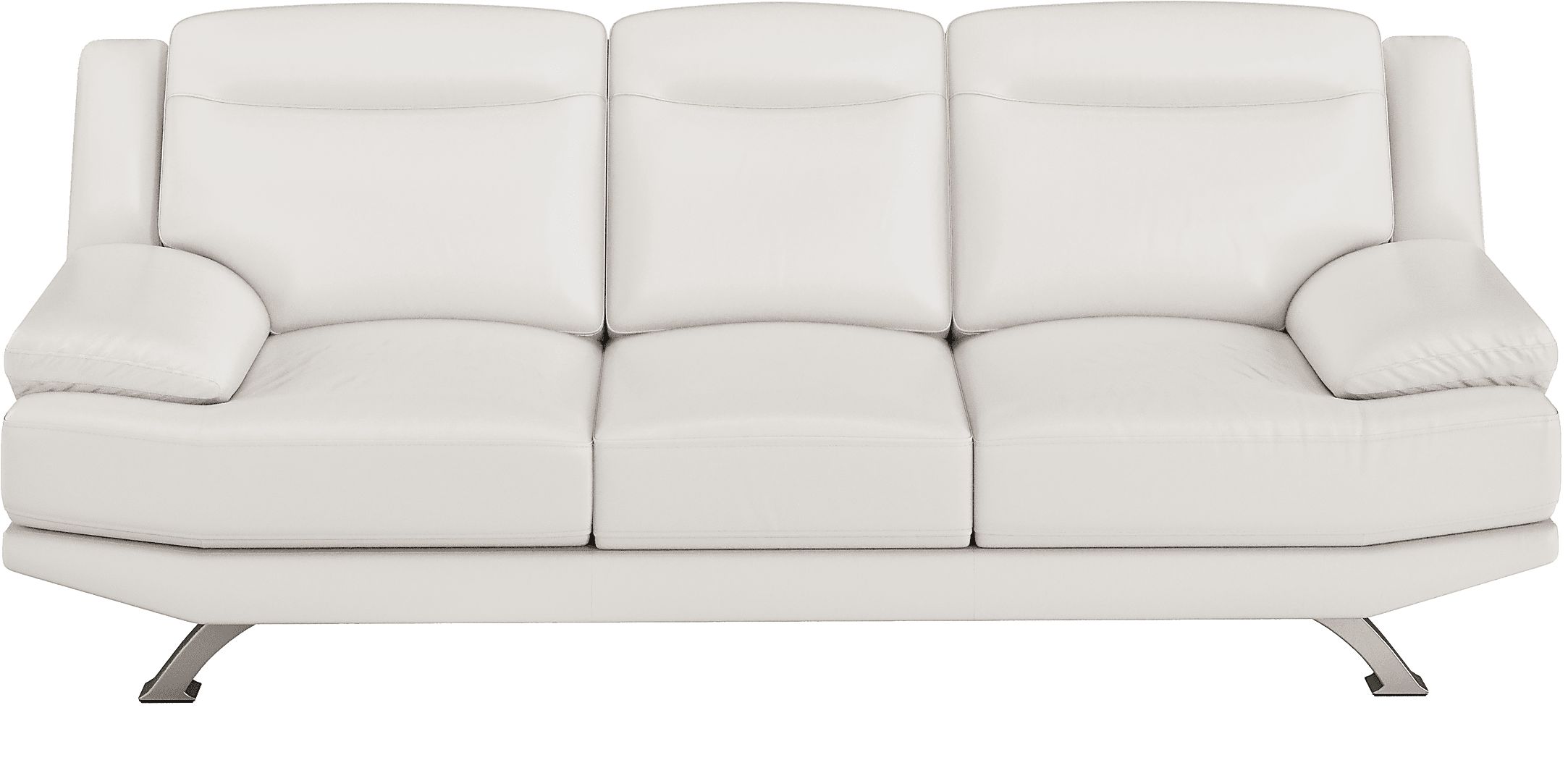 Zamora white leather sofa