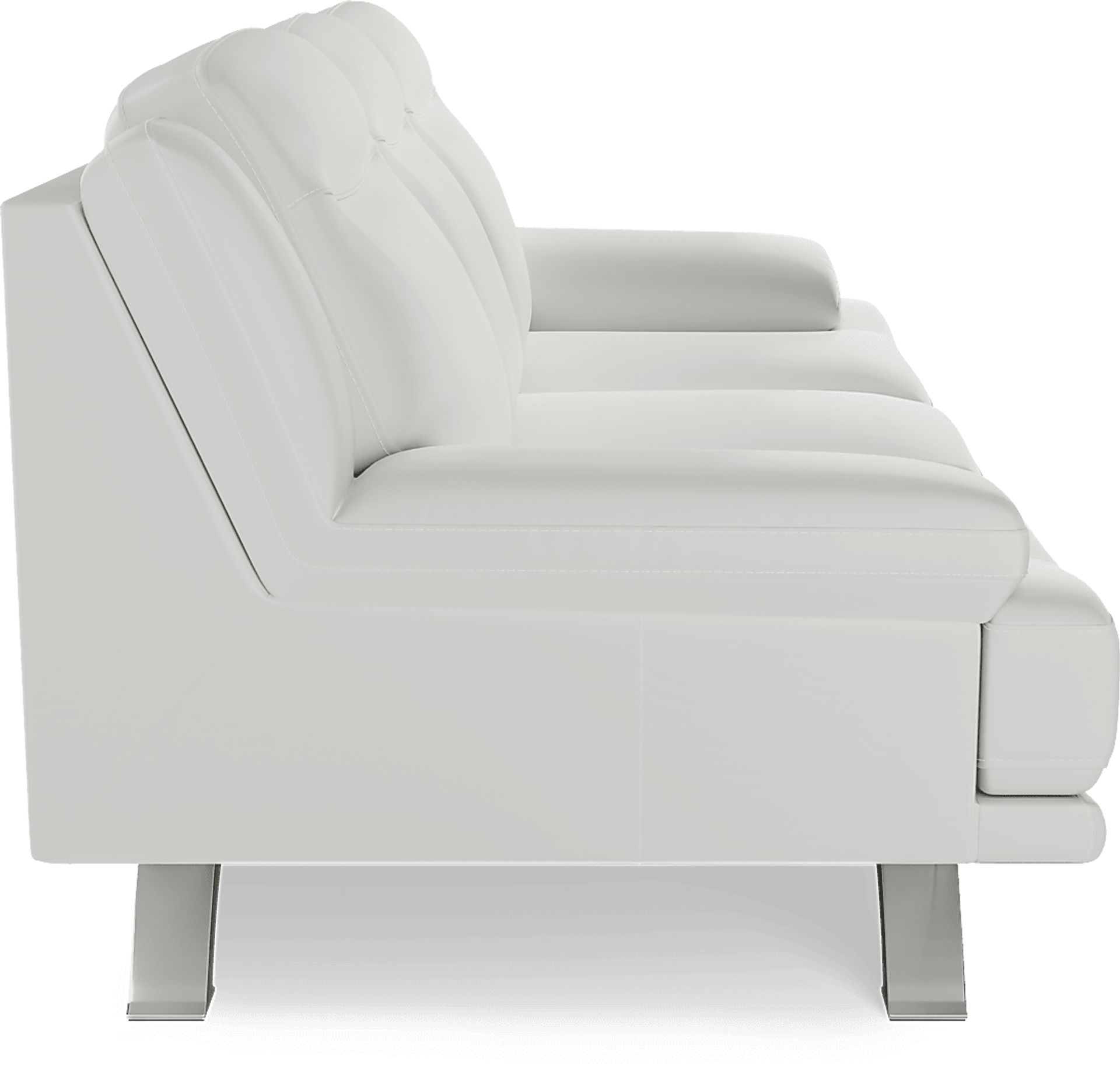 Zamora White Leather 7 Pc Living Room - Image 4