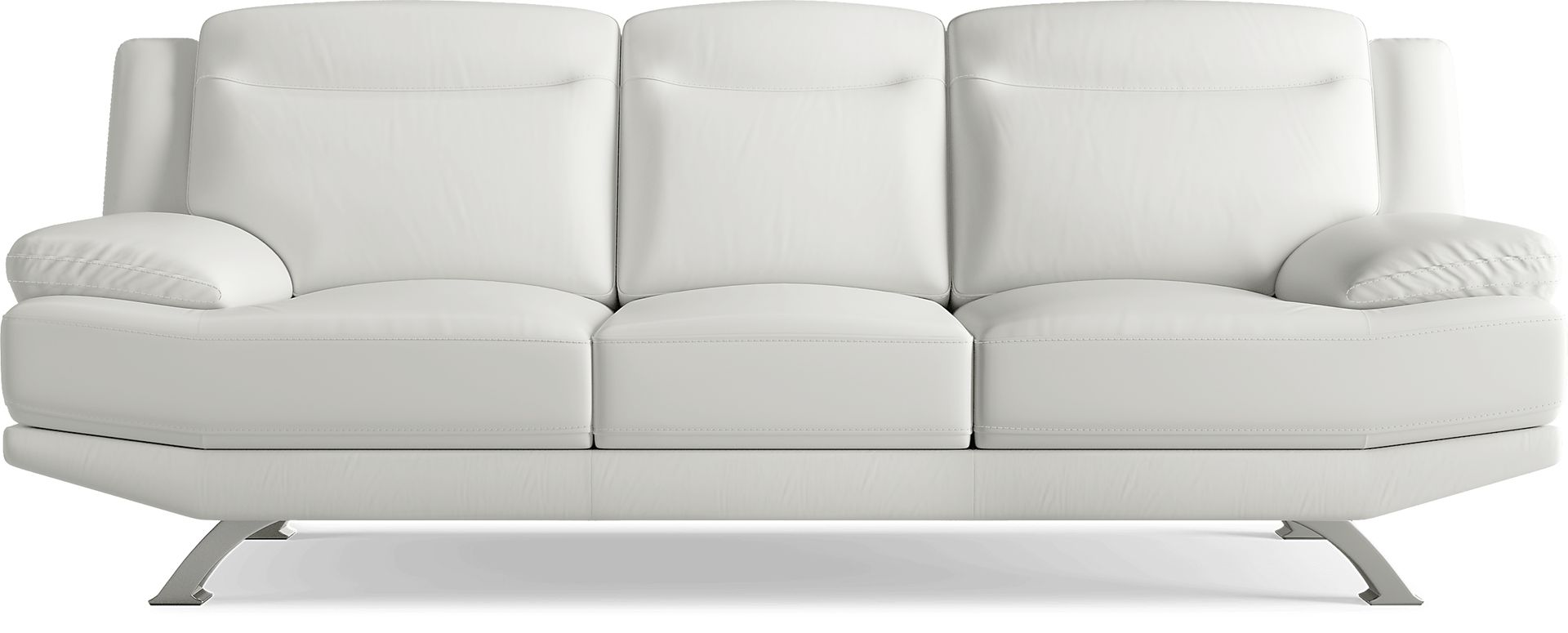 Zamora White Leather 7 Pc Living Room - Image 2