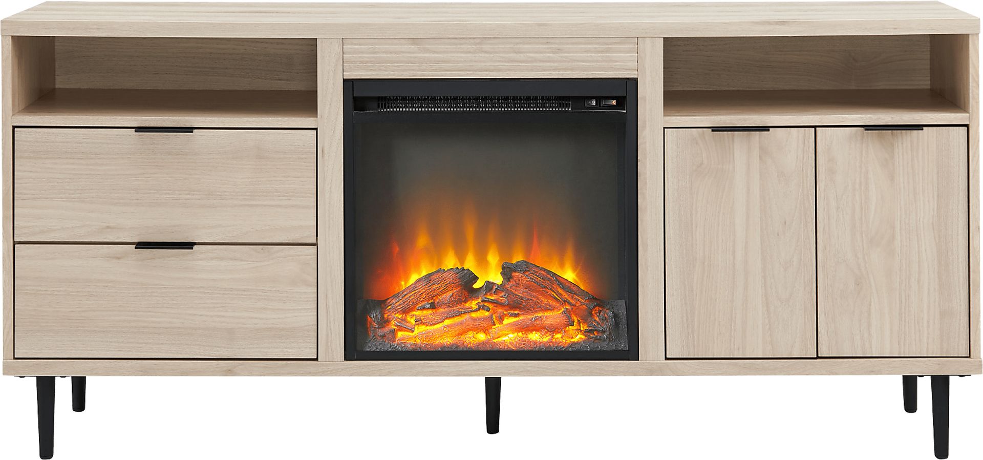 Sofley Birch 60 in. Console With Electric Fireplace - Image 1