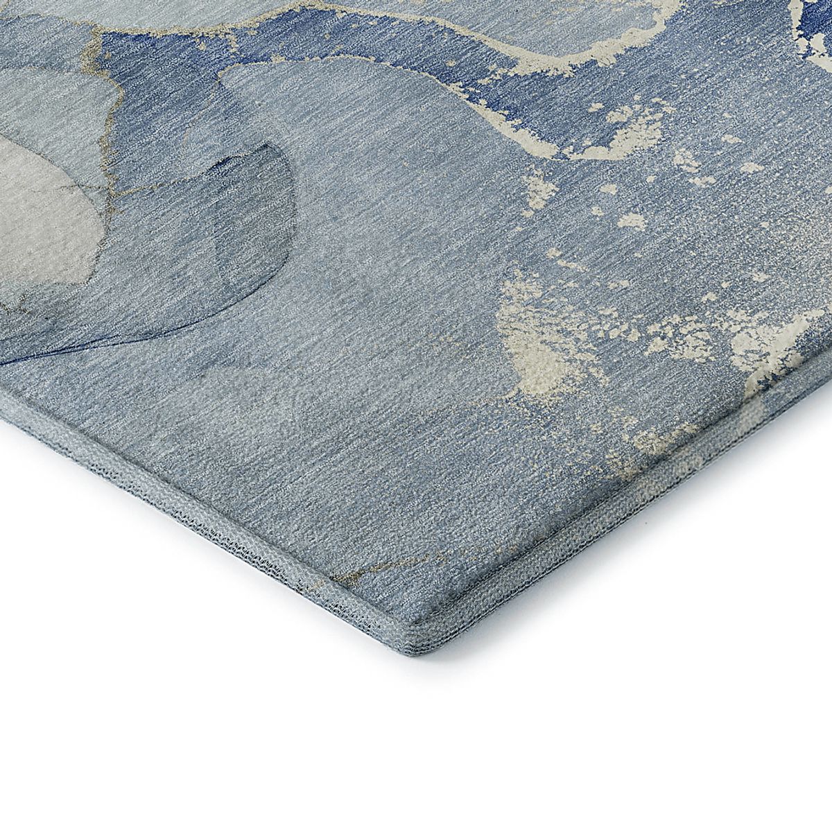 Softy La Seneca Sky Blue Polyester Fabric Rug | Rooms to Go