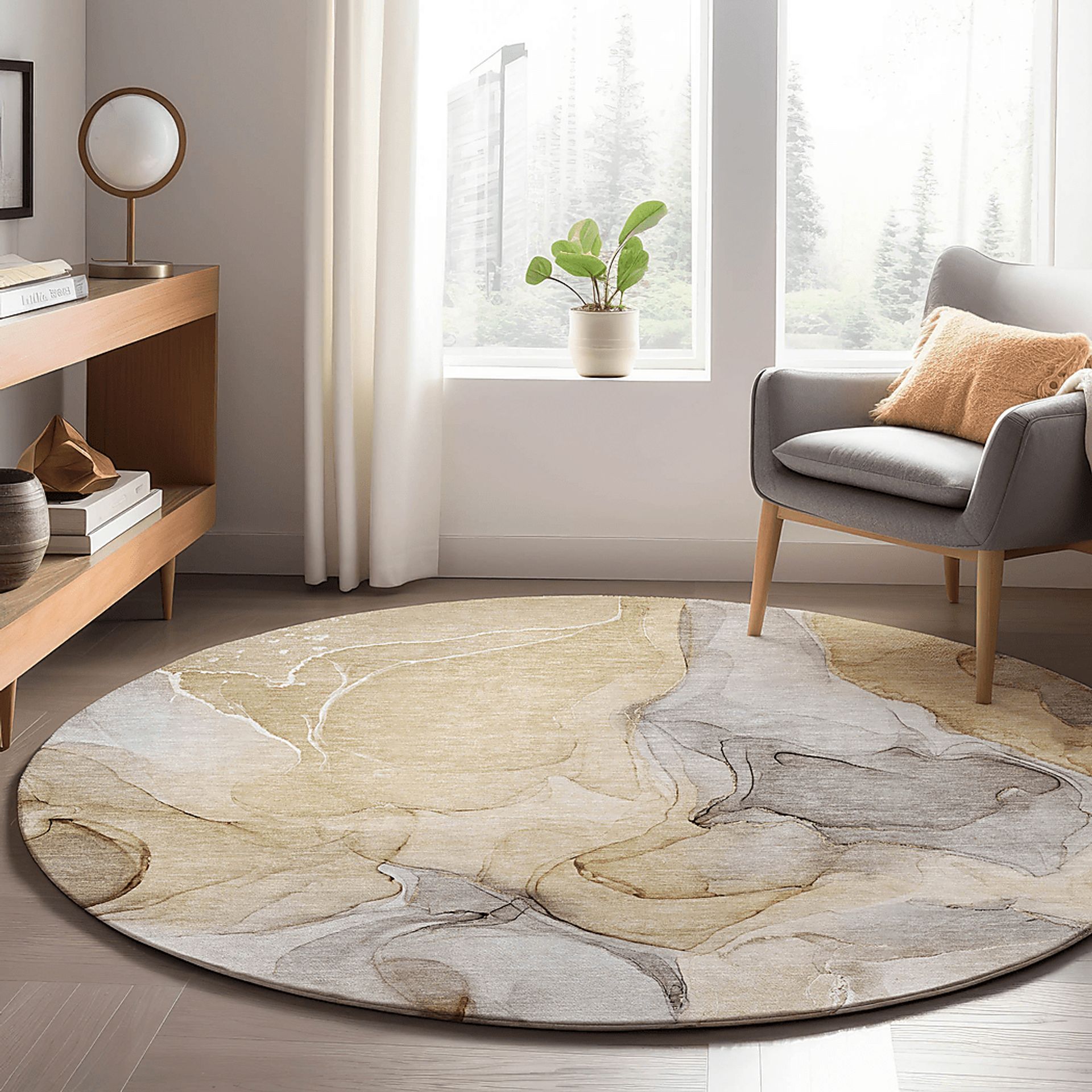 Softy Mirabel Multi 8' Round Rug - Image 2