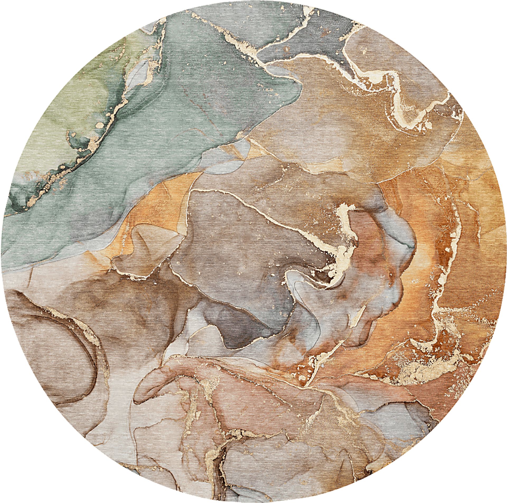 Softy San Fran Multi 8' Round Rug - Image 1