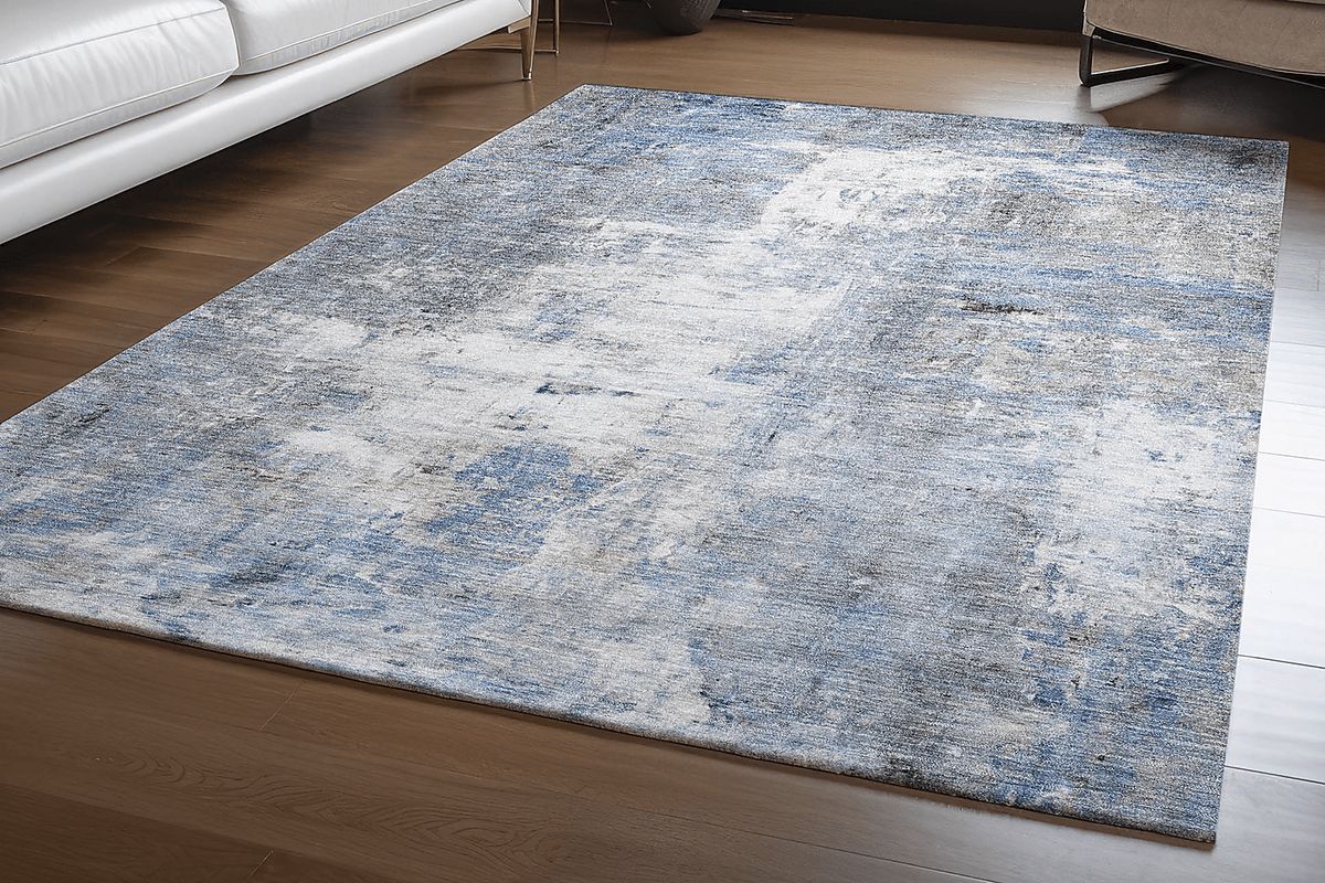 Seaside 3333 White Blue by Rug Culture-160X110CM - RECTANGLE