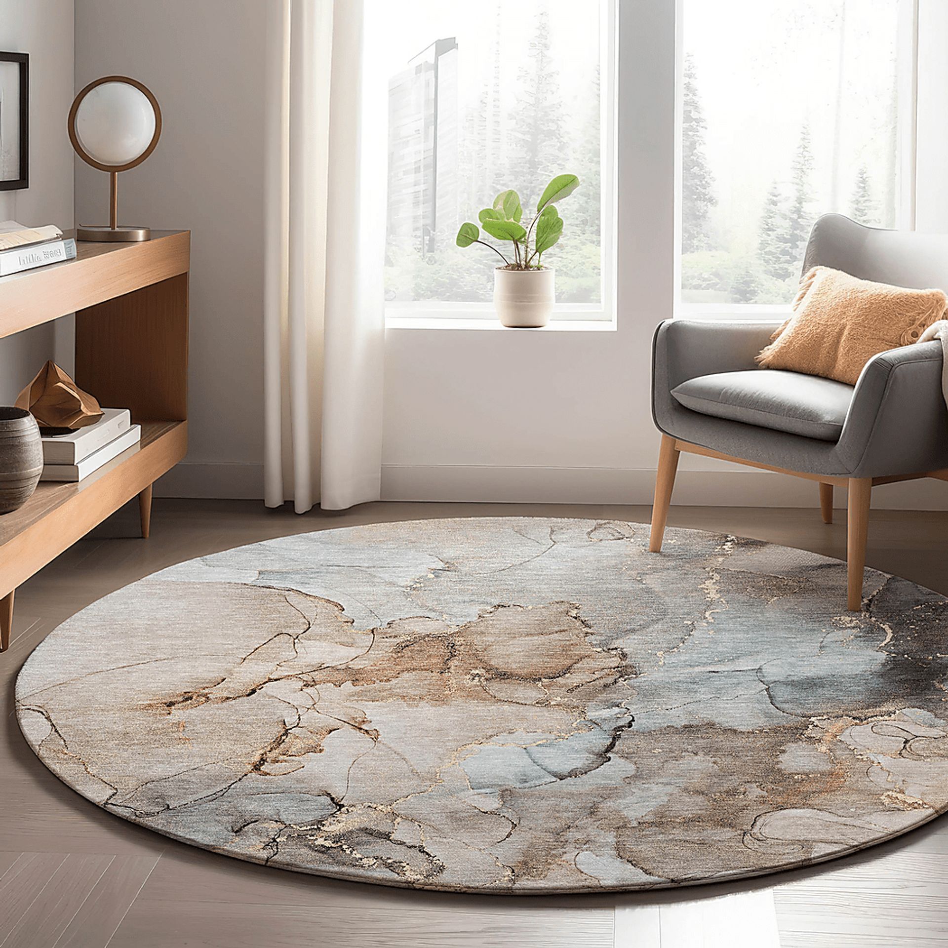 Softy Sedona Multi 8' Round Rug - Image 2