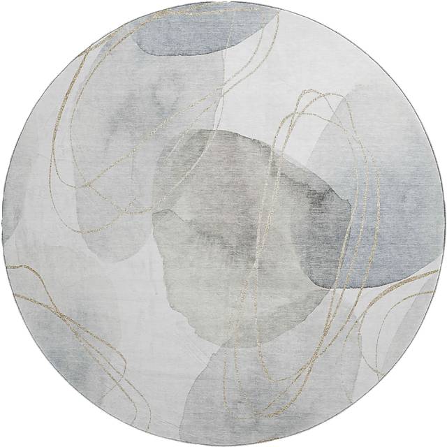 Softy Sheltinella Pearl 8' Round Rug - Thumbnail - Image 1