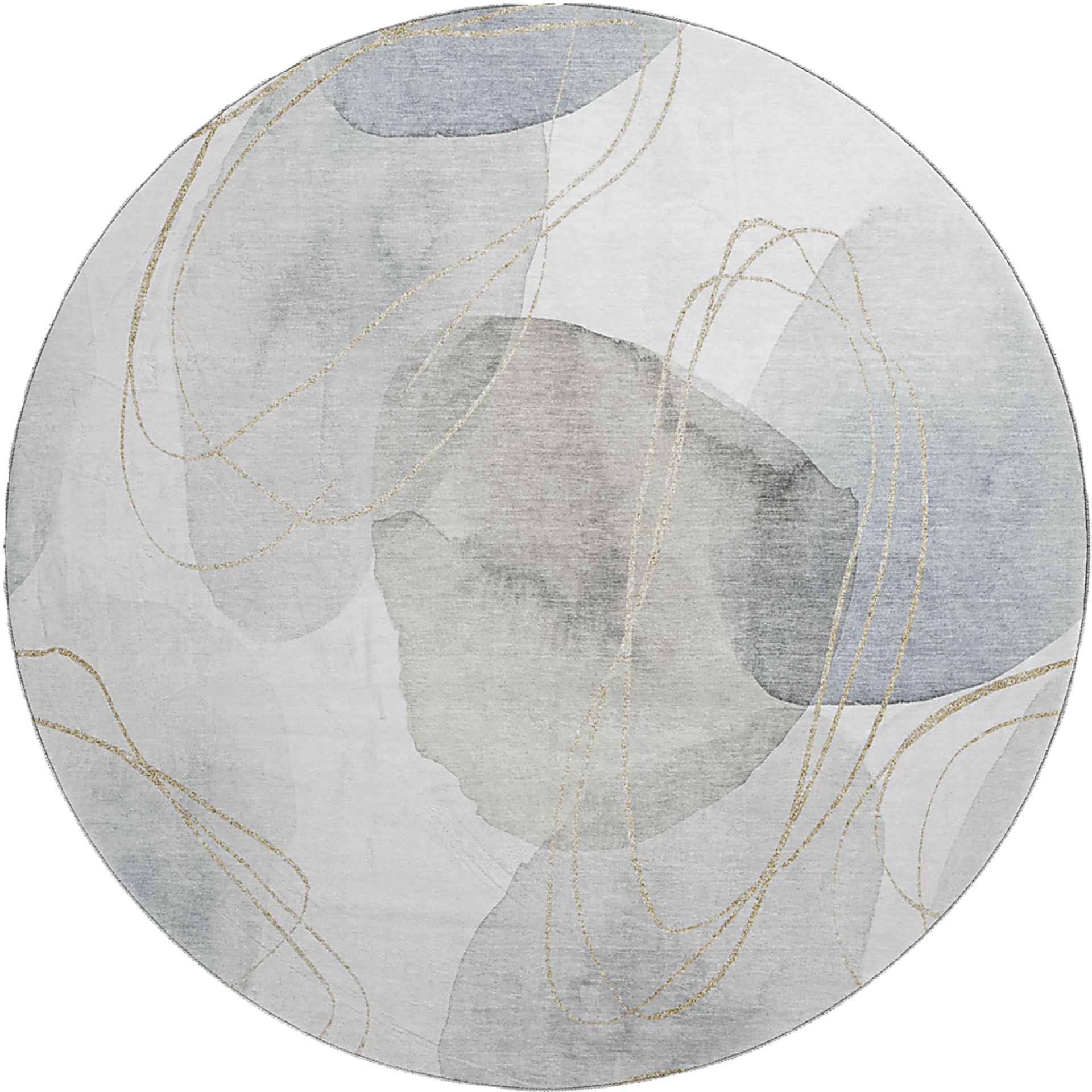 Softy Sheltinella Pearl 8' Round Rug - Image 1