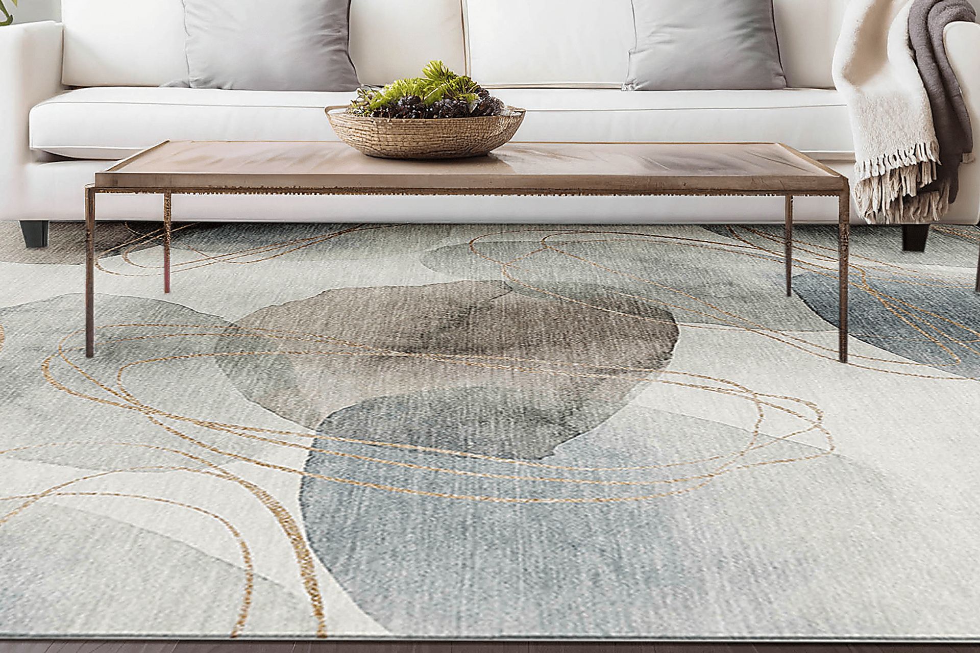 Softy Sheltinella Pearl Beige Polyester Fabric Rug | Rooms to Go Softy Sheltinella Pearl Beige Polyester Fabric Rug | Rooms to Go