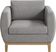Soho Gray Outdoor Club Chair with Gray Cushions