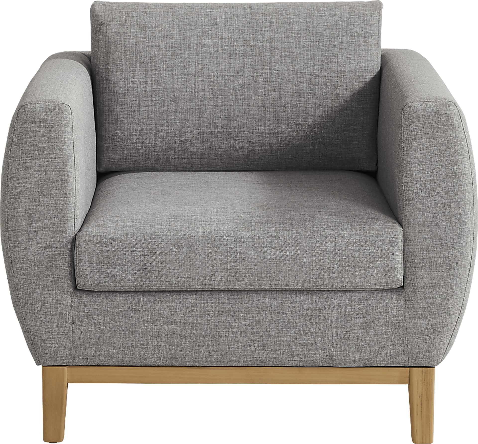 Soho Gray Outdoor Club Chair with Gray Cushions - Image 3