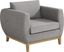 Soho Gray Outdoor Club Chair with Gray Cushions