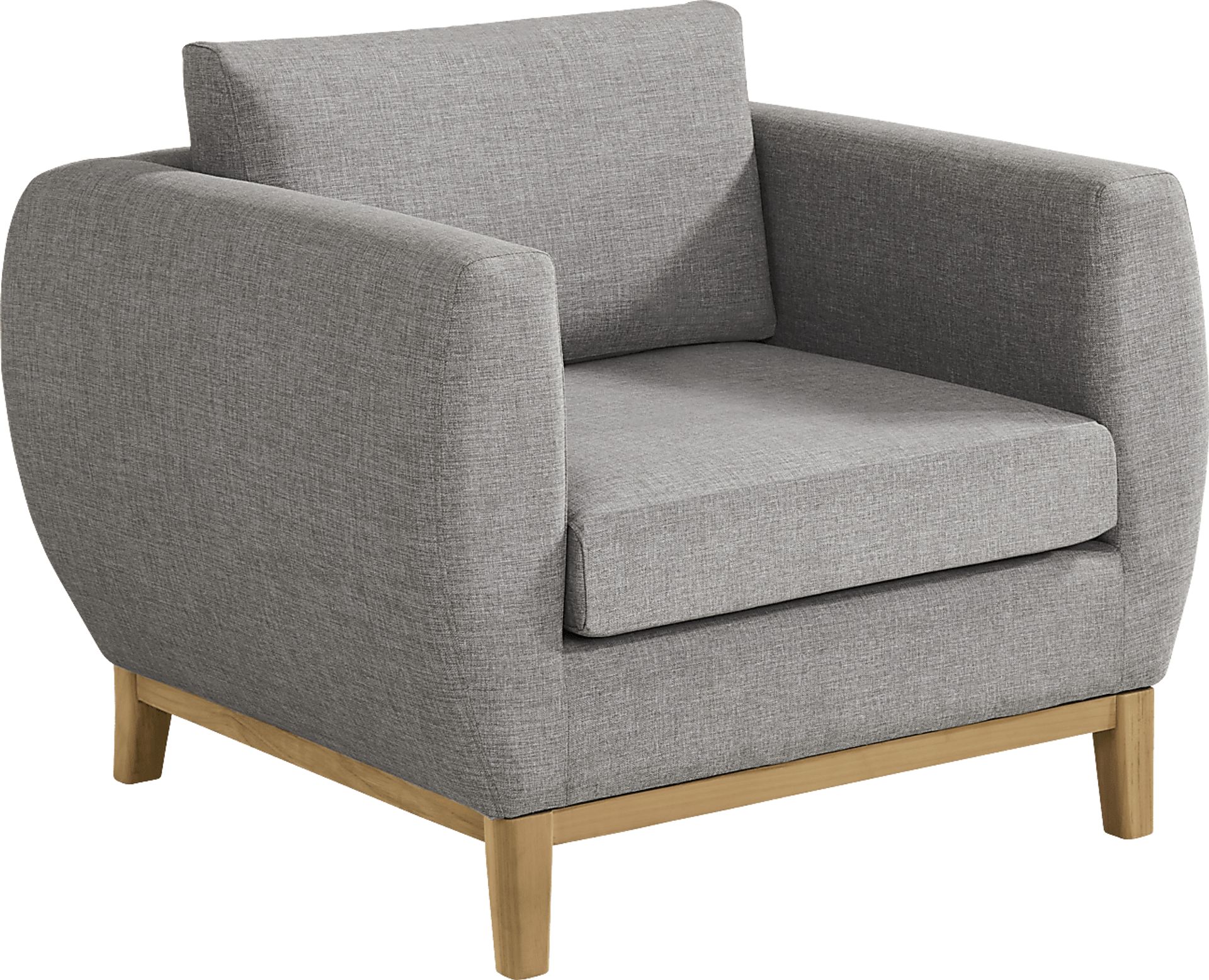 Soho Gray Outdoor Club Chair with Gray Cushions - Image 1